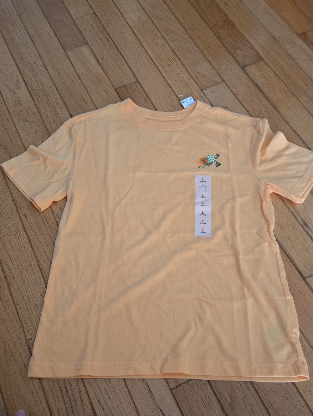 Kids Old Navy Peach Short Sleeve Tee With Pickle Ball Graphic New